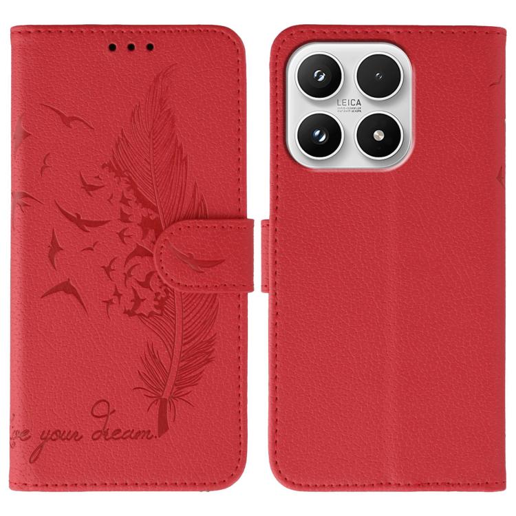 Feather Pattern Litchi Texture Leather Phone Case, For Xiaomi 17 Pro, For Xiaomi 17, For Xiaomi 15T Pro 5G, For Xiaomi 15T 5G, For Xiaomi Poco F7 Ultra / Redmi K80 Pro, For Xiaomi Poco F7 Pro / Redmi K80, For Xiaomi Poco C75 4G, For Xiaomi 14T Pro     ...