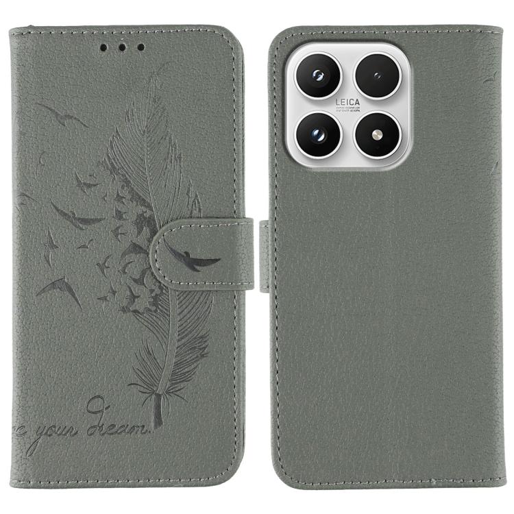 Feather Pattern Litchi Texture Leather Phone Case, For Xiaomi 17 Pro, For Xiaomi 17, For Xiaomi 15T Pro 5G, For Xiaomi 15T 5G, For Xiaomi Poco F7 Ultra / Redmi K80 Pro, For Xiaomi Poco F7 Pro / Redmi K80, For Xiaomi Poco C75 4G, For Xiaomi 14T Pro     ...