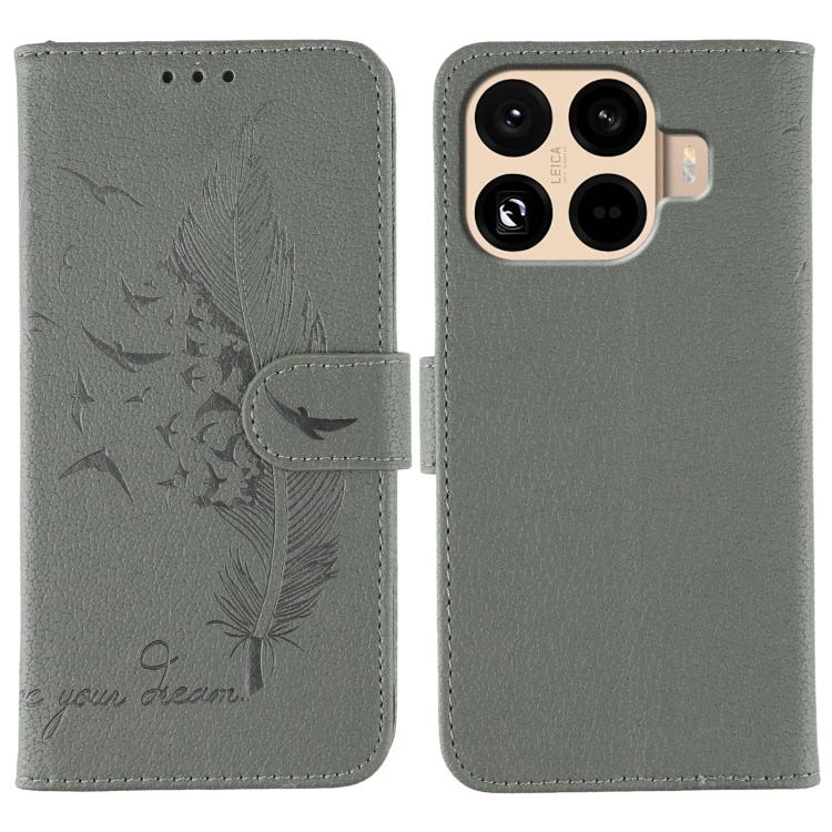 Feather Pattern Litchi Texture Leather Phone Case, For Xiaomi 17 Pro, For Xiaomi 17, For Xiaomi 15T Pro 5G, For Xiaomi 15T 5G, For Xiaomi Poco F7 Ultra / Redmi K80 Pro, For Xiaomi Poco F7 Pro / Redmi K80, For Xiaomi Poco C75 4G, For Xiaomi 14T Pro     ...