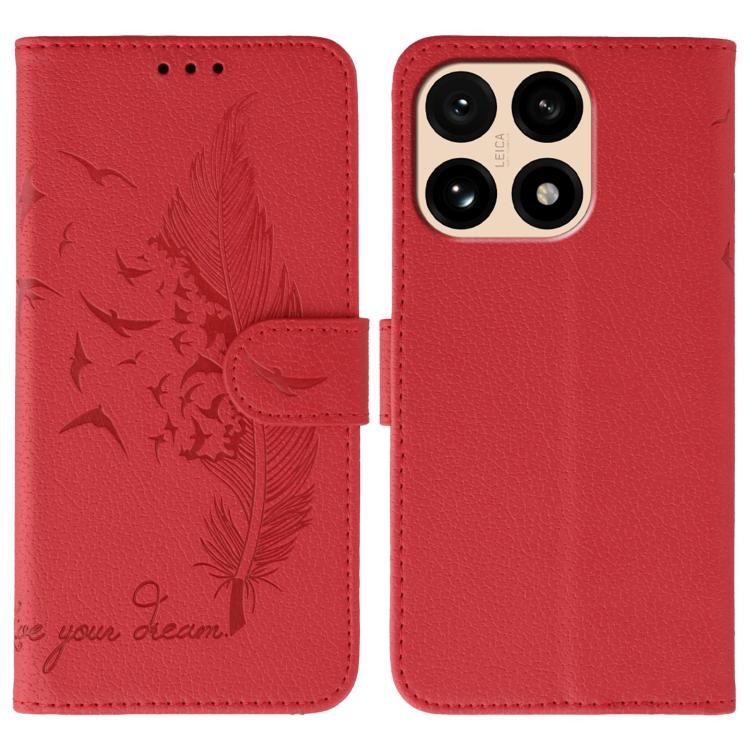 Feather Pattern Litchi Texture Leather Phone Case, For Xiaomi 17 Pro, For Xiaomi 17, For Xiaomi 15T Pro 5G, For Xiaomi 15T 5G, For Xiaomi Poco F7 Ultra / Redmi K80 Pro, For Xiaomi Poco F7 Pro / Redmi K80, For Xiaomi Poco C75 4G, For Xiaomi 14T Pro     ...
