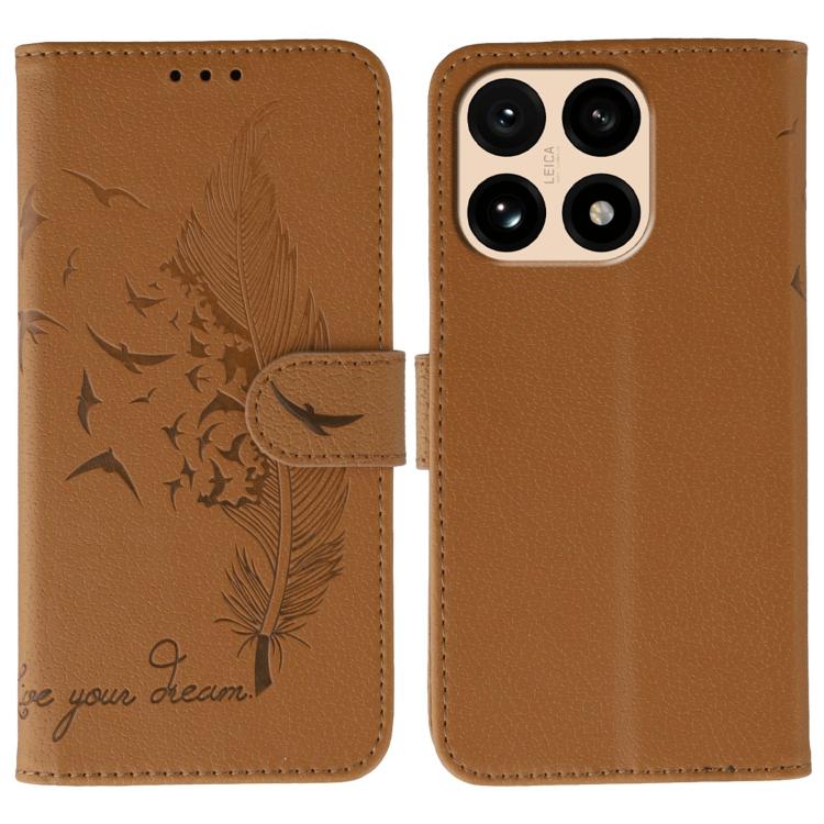 Feather Pattern Litchi Texture Leather Phone Case, For Xiaomi 17 Pro, For Xiaomi 17, For Xiaomi 15T Pro 5G, For Xiaomi 15T 5G, For Xiaomi Poco F7 Ultra / Redmi K80 Pro, For Xiaomi Poco F7 Pro / Redmi K80, For Xiaomi Poco C75 4G, For Xiaomi 14T Pro     ...