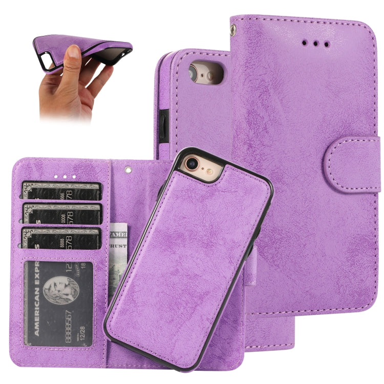 KLT888-2 Retro 2 in 1 Detachable Magnetic Horizontal Flip TPU + PU Leather Case with Holder & Card Slots & Photo Frame & Wallet, For iPhone 11, For iPhone 11 Pro, For iPhone 11 Pro Max, For iPhone 6, For iPhone 6 Plus, For iPhone SE 2022 / SE 2020 / 8 ...