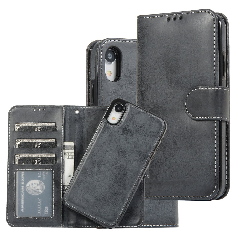 KLT888-2 Retro 2 in 1 Detachable Magnetic Horizontal Flip TPU + PU Leather Case with Holder & Card Slots & Photo Frame & Wallet, For iPhone XR, For iPhone XS Max, For iPhone 12 mini, For iPhone 12 / 12 Pro, For iPhone 12 Pro Max