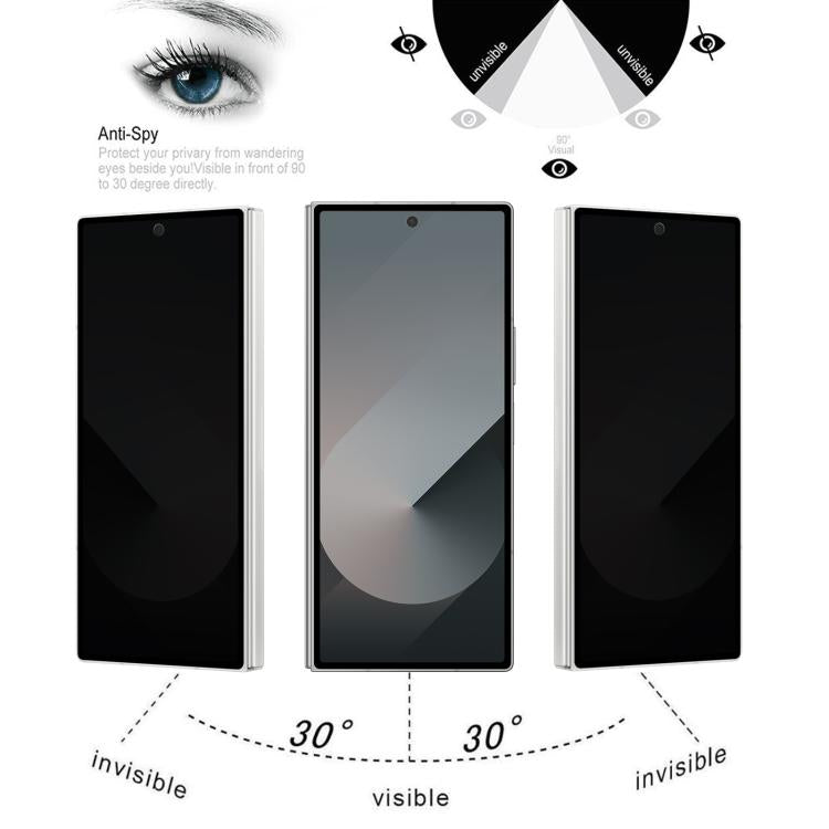 Silk Full Cover 360-degree Privacy Tempered Glass Film, For Samsung Galaxy Z Fold7 5G