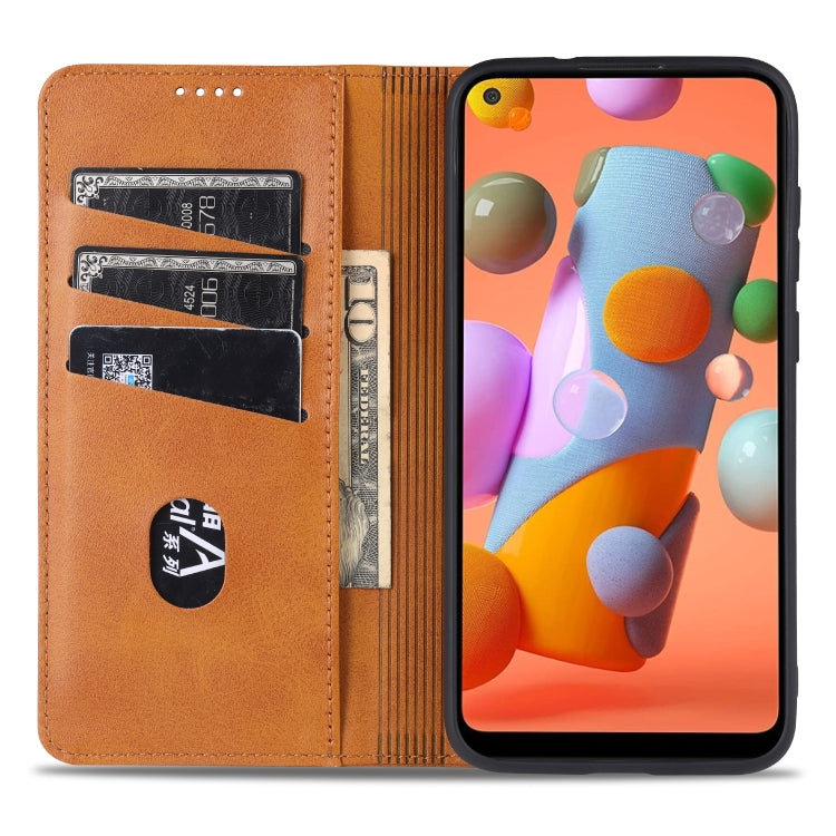 AZNS Magnetic Calf Texture Horizontal Flip Leather Case with Card Slots & Holder & Wallet, For Samsung Galaxy A11, For Samsung Galaxy A21s, For Samsung Galaxy A31, For Samsung Galaxy A41, For Samsung Galaxy A51, For Samsung Galaxy A71                  ...