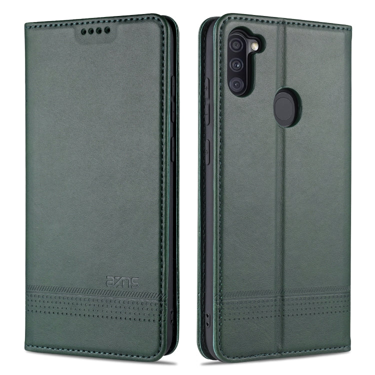 AZNS Magnetic Calf Texture Horizontal Flip Leather Case with Card Slots & Holder & Wallet, For Samsung Galaxy A11, For Samsung Galaxy A21s, For Samsung Galaxy A31, For Samsung Galaxy A41, For Samsung Galaxy A51, For Samsung Galaxy A71                  ...