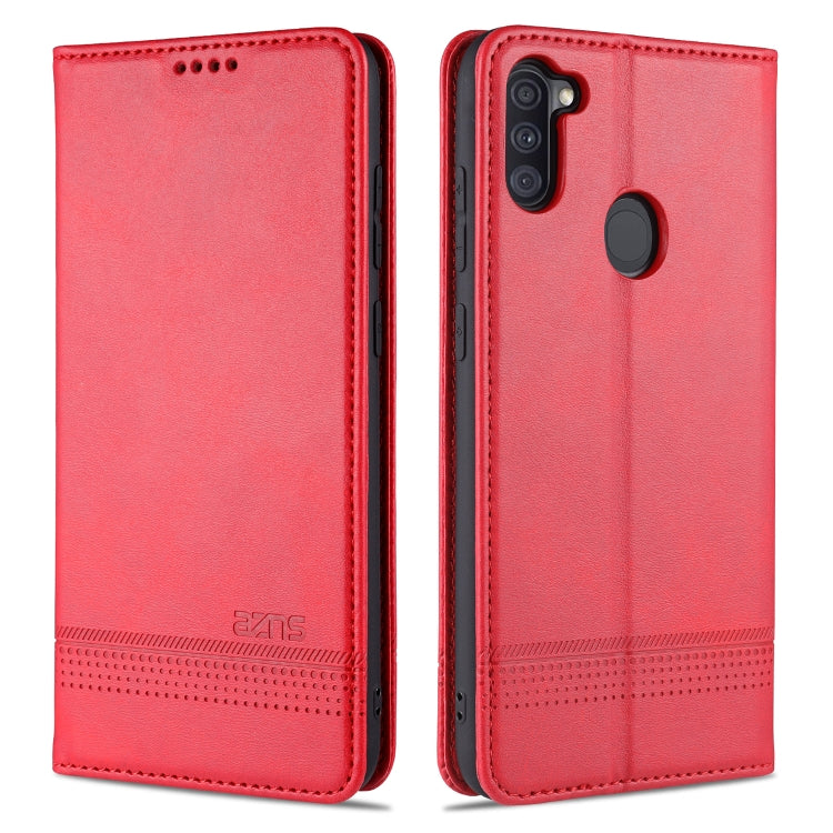 AZNS Magnetic Calf Texture Horizontal Flip Leather Case with Card Slots & Holder & Wallet, For Samsung Galaxy A11, For Samsung Galaxy A21s, For Samsung Galaxy A31, For Samsung Galaxy A41, For Samsung Galaxy A51, For Samsung Galaxy A71                  ...