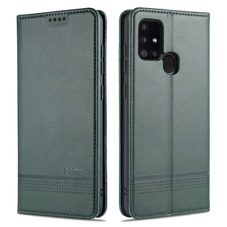 AZNS Magnetic Calf Texture Horizontal Flip Leather Case with Card Slots & Holder & Wallet, For Samsung Galaxy A11, For Samsung Galaxy A21s, For Samsung Galaxy A31, For Samsung Galaxy A41, For Samsung Galaxy A51, For Samsung Galaxy A71                  ...