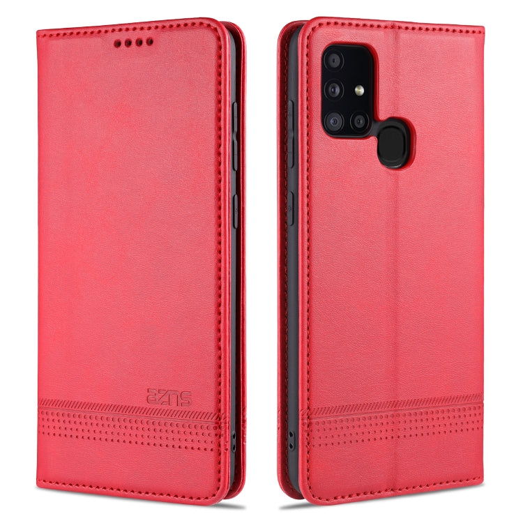 AZNS Magnetic Calf Texture Horizontal Flip Leather Case with Card Slots & Holder & Wallet, For Samsung Galaxy A11, For Samsung Galaxy A21s, For Samsung Galaxy A31, For Samsung Galaxy A41, For Samsung Galaxy A51, For Samsung Galaxy A71                  ...