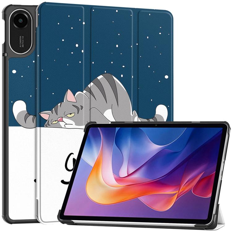 Custer Painted 3-Fold Stand Leather Smart Tablet Case, For Xiaomi Redmi Pad 2 SE 9.7 2026, For Xiaomi Redmi Pad 2