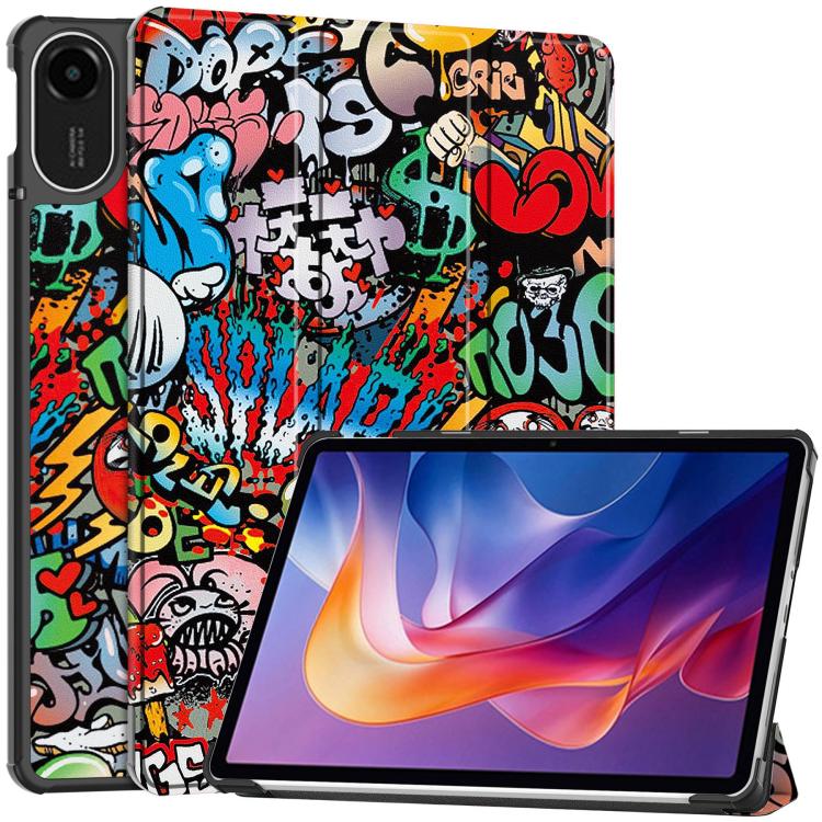 Custer Painted 3-Fold Stand Leather Smart Tablet Case, For Xiaomi Redmi Pad 2 SE 9.7 2026, For Xiaomi Redmi Pad 2