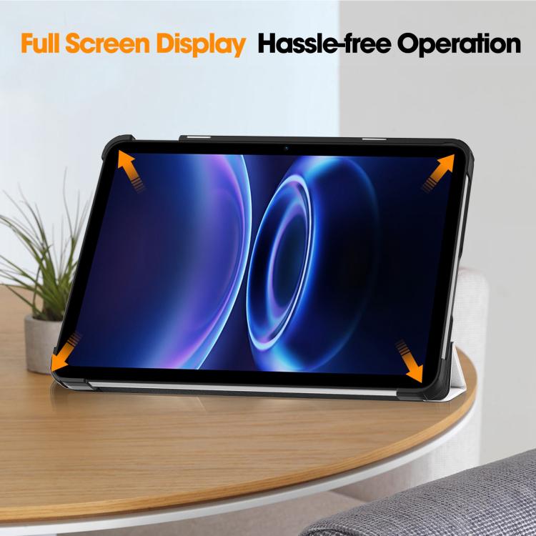 Custer Painted 3-Fold Stand Leather Smart Tablet Case, For Xiaomi Redmi Pad 2 SE 9.7 2026, For Xiaomi Redmi Pad 2