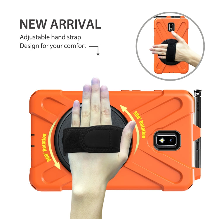 Shockproof Colorful Silicone + PC Protective Case with Holder & Hand Grip Strap & Pen Slot, For Samsung Galaxy Tab Active 2 8.0 T390/T395/T397