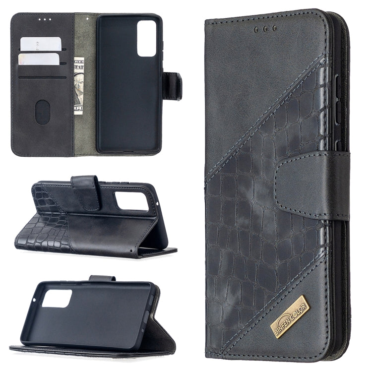 Matching Color Crocodile Texture Horizontal Flip PU Leather Case with Wallet & Holder & Card Slots, For Galaxy S20 FE 5G / S20 Lite