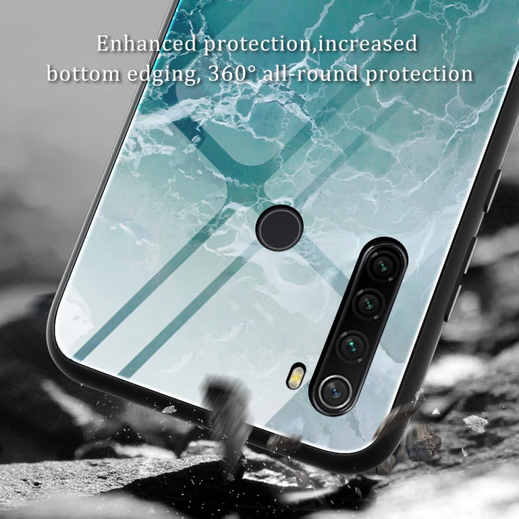 Marble Pattern Glass Protective Case, For Xiaomi Redmi Note 8T