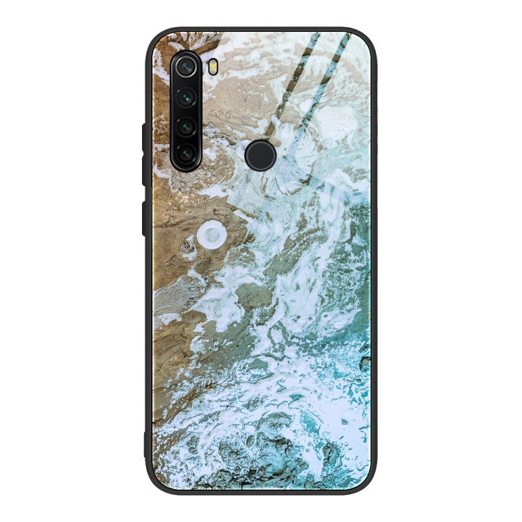 Marble Pattern Glass Protective Case, For Xiaomi Redmi Note 8T