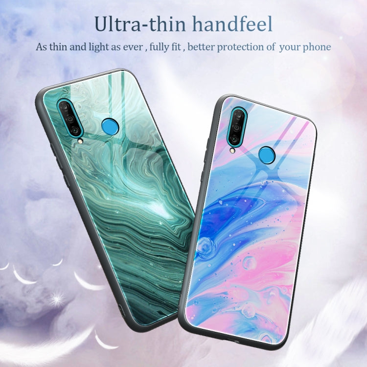 Marble Pattern Glass Protective Case, For Huawei P30 lite / nova 4e, For Huawei P30 Pro, For Huawei Y9 Prime (2019) / P Smart Z, For Honor 20 / nova 5T