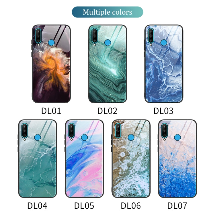 Marble Pattern Glass Protective Case, For Huawei P30 lite / nova 4e, For Huawei P30 Pro, For Huawei Y9 Prime (2019) / P Smart Z, For Honor 20 / nova 5T