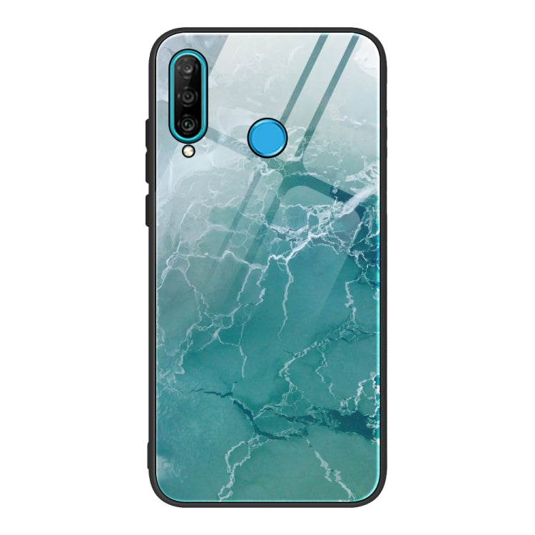 Marble Pattern Glass Protective Case, For Huawei P30 lite / nova 4e, For Huawei P30 Pro, For Huawei Y9 Prime (2019) / P Smart Z, For Honor 20 / nova 5T