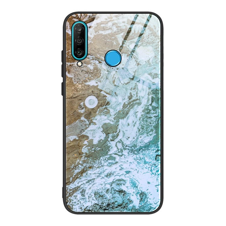 Marble Pattern Glass Protective Case, For Huawei P30 lite / nova 4e, For Huawei P30 Pro, For Huawei Y9 Prime (2019) / P Smart Z, For Honor 20 / nova 5T