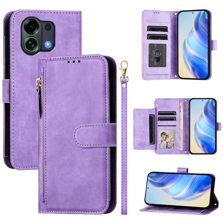 Multi-Card Slots Zipper Wallet Leather Phone Case, For OPPO Reno16 F 5G / Reno16 FS 5G, For OPPO Reno16 5G / Reno16 Pro 5G Global, For OPPO Find X9s Pro 5G, For OPPO Find X9 Ultra, For OPPO A6 GT 5G, For OPPO K13 Turbo 5G / K13 Turbo Pro 5G            ...