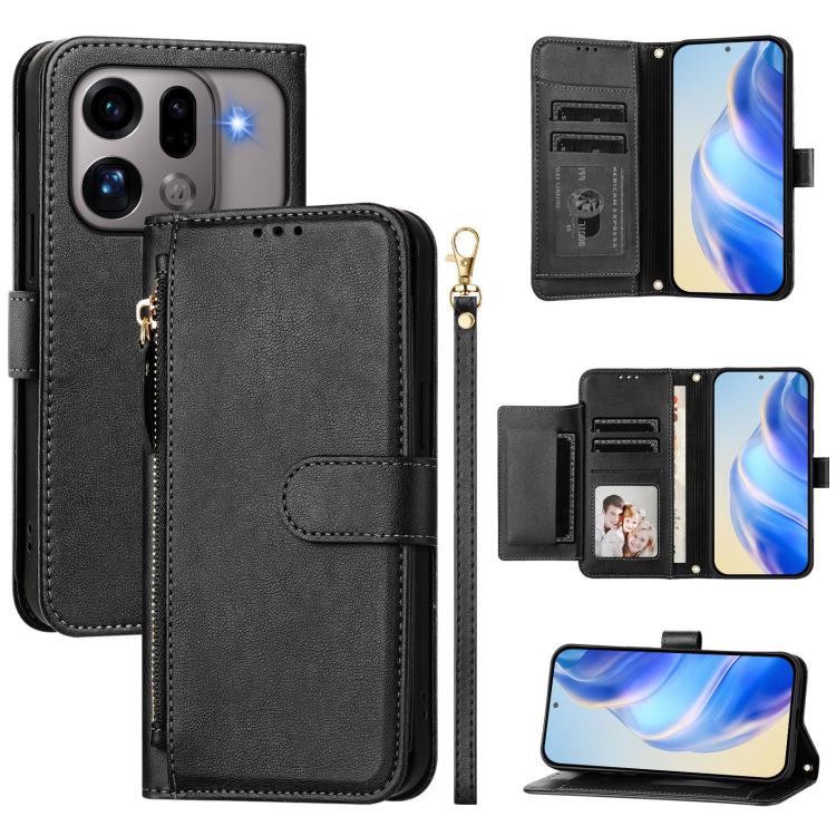 Multi-Card Slots Zipper Wallet Leather Phone Case, For OPPO Reno16 F 5G / Reno16 FS 5G, For OPPO Reno16 5G / Reno16 Pro 5G Global, For OPPO Find X9s Pro 5G, For OPPO Find X9 Ultra, For OPPO A6 GT 5G, For OPPO K13 Turbo 5G / K13 Turbo Pro 5G            ...