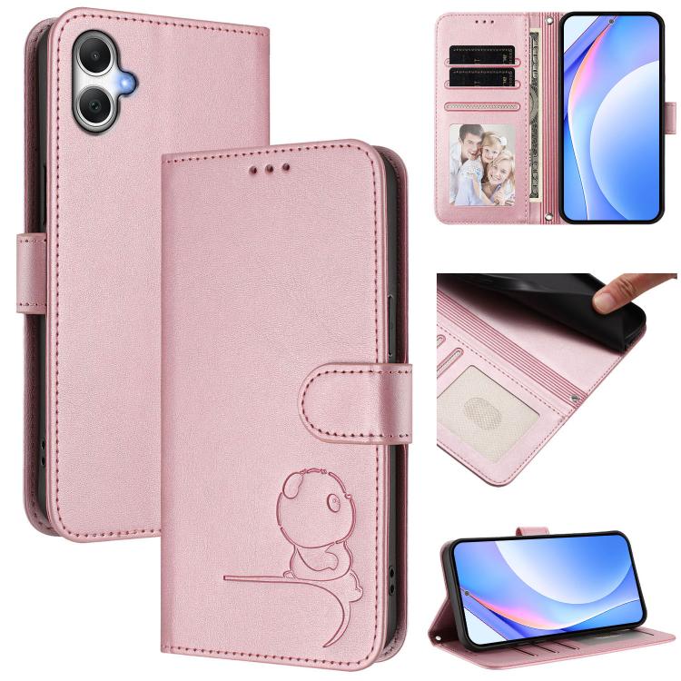 Litter Panda Embossing RFID Leather Phone Case with Lanyard, For Samsung Galaxy A25e / A25 5G JP, For Samsung Galaxy A07 4G, For Samsung Galaxy A17 5G / A26 5G, For Samsung Galaxy A06 4G / 5G, For Samsung Galaxy A56 5G / A36 5G, For Samsung Galaxy A26 ...