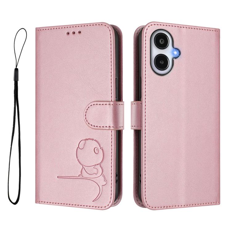 Litter Panda Embossing RFID Leather Phone Case with Lanyard, For Samsung Galaxy A25e / A25 5G JP, For Samsung Galaxy A07 4G, For Samsung Galaxy A17 5G / A26 5G, For Samsung Galaxy A06 4G / 5G, For Samsung Galaxy A56 5G / A36 5G, For Samsung Galaxy A26 ...