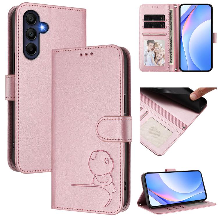 Litter Panda Embossing RFID Leather Phone Case with Lanyard, For Samsung Galaxy A25e / A25 5G JP, For Samsung Galaxy A07 4G, For Samsung Galaxy A17 5G / A26 5G, For Samsung Galaxy A06 4G / 5G, For Samsung Galaxy A56 5G / A36 5G, For Samsung Galaxy A26 ...