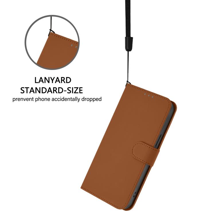 Skin Feel Solid Color Leather Phone Case with Lanyard, For Xiaomi Civi 5 Pro 5G, For Xiaomi 15S Pro 5G
