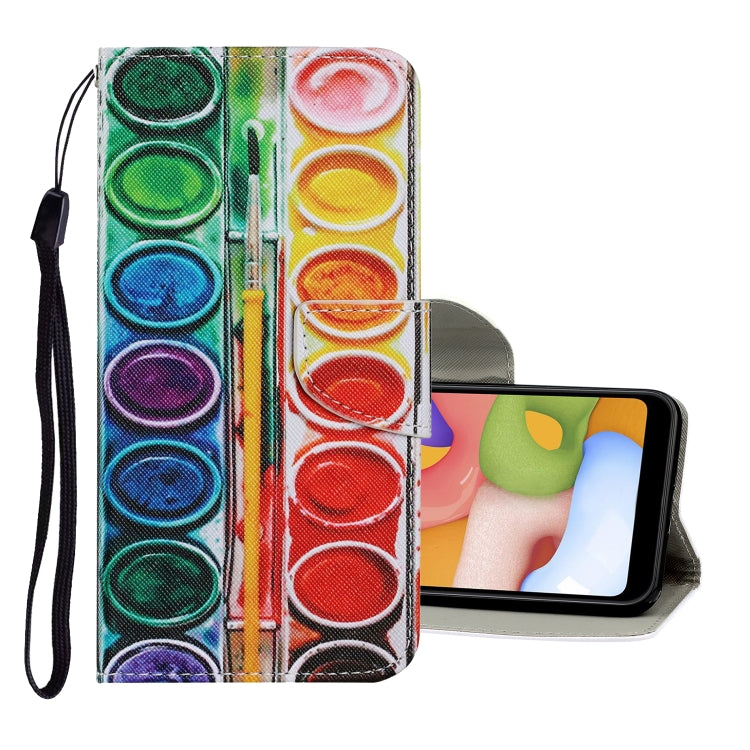 Coloured Drawing Pattern Horizontal Flip PU Leather Case with Holder & Card Slots & Wallet & Lanyard, For Samsung Galaxy A71