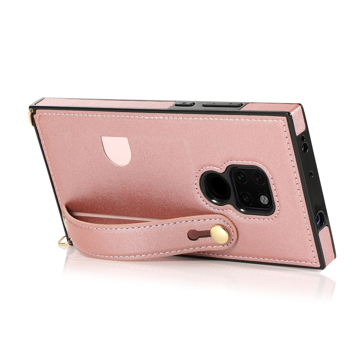 Wrist Strap PU+TPU Shockproof Protective Case with Crossbody Lanyard & Holder & Card Slot, For Huawei Mate 20, For Huawei Mate 20 Lite, For Huawei Mate 20 Pro, For Huawei Mate 30, For Huawei P30, For Huawei P30 Lite, For Huawei P30 Pro, For Huawei P40 ...