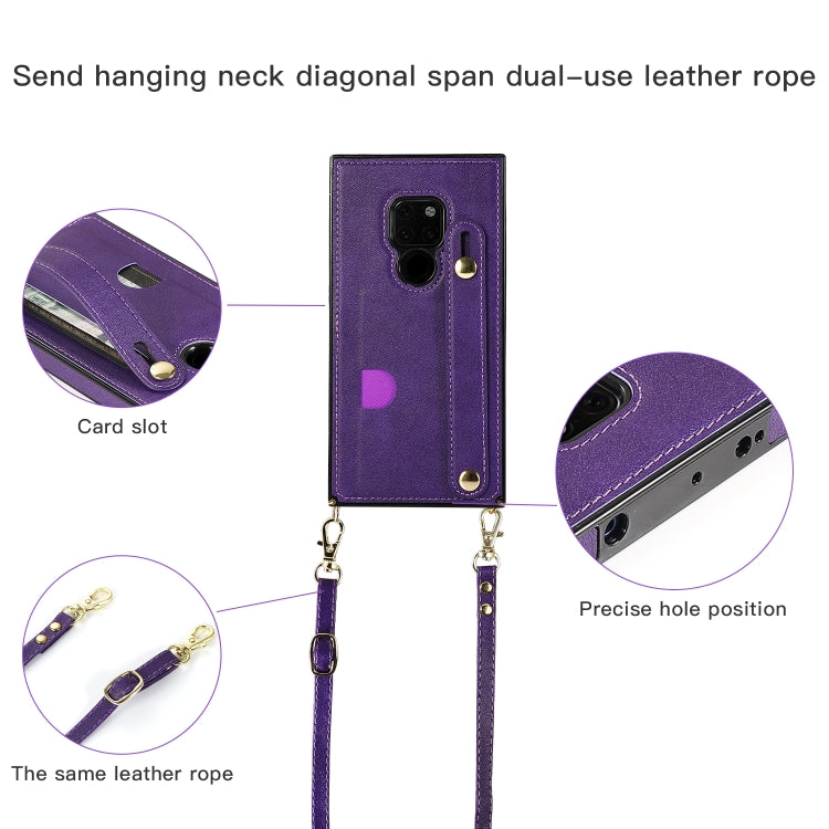 Wrist Strap PU+TPU Shockproof Protective Case with Crossbody Lanyard & Holder & Card Slot, For Huawei Mate 20, For Huawei Mate 20 Lite, For Huawei Mate 20 Pro, For Huawei Mate 30, For Huawei P30, For Huawei P30 Lite, For Huawei P30 Pro, For Huawei P40 ...