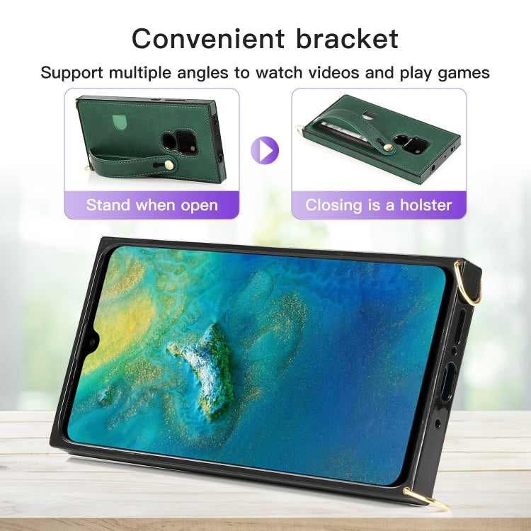 Wrist Strap PU+TPU Shockproof Protective Case with Crossbody Lanyard & Holder & Card Slot, For Huawei Mate 20, For Huawei Mate 20 Lite, For Huawei Mate 20 Pro, For Huawei Mate 30, For Huawei P30, For Huawei P30 Lite, For Huawei P30 Pro, For Huawei P40 ...