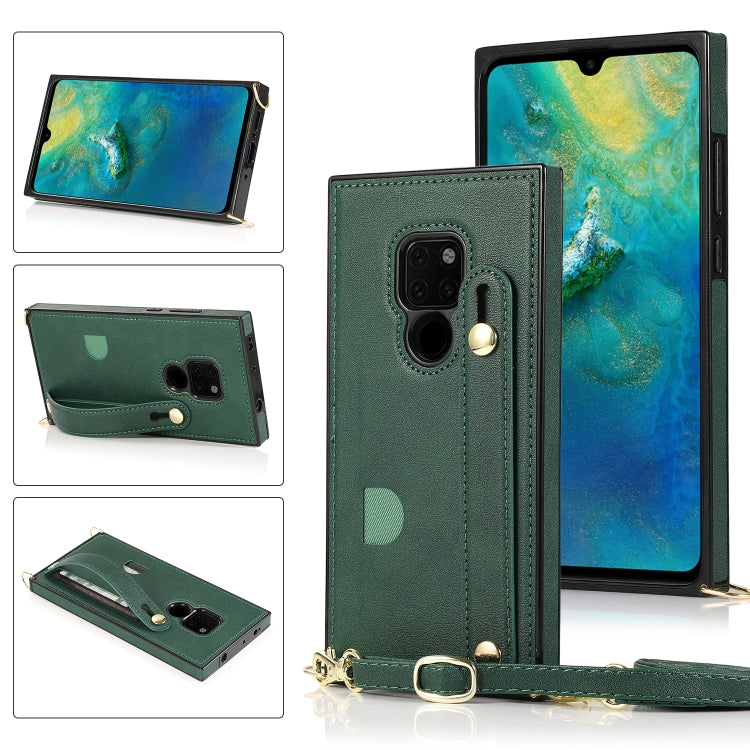 Wrist Strap PU+TPU Shockproof Protective Case with Crossbody Lanyard & Holder & Card Slot, For Huawei Mate 20, For Huawei Mate 20 Lite, For Huawei Mate 20 Pro, For Huawei Mate 30, For Huawei P30, For Huawei P30 Lite, For Huawei P30 Pro, For Huawei P40 ...
