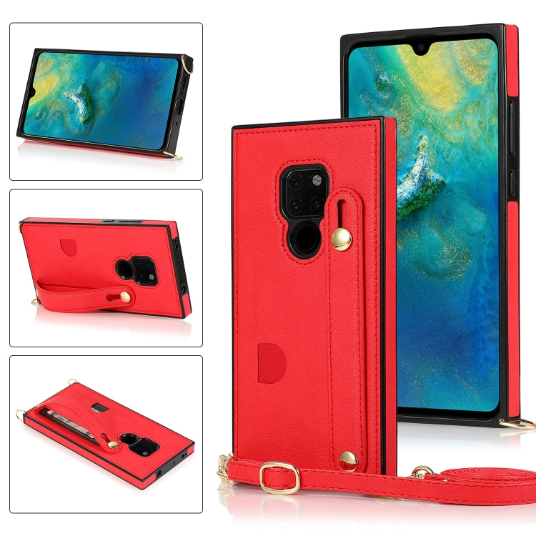 Wrist Strap PU+TPU Shockproof Protective Case with Crossbody Lanyard & Holder & Card Slot, For Huawei Mate 20, For Huawei Mate 20 Lite, For Huawei Mate 20 Pro, For Huawei Mate 30, For Huawei P30, For Huawei P30 Lite, For Huawei P30 Pro, For Huawei P40 ...