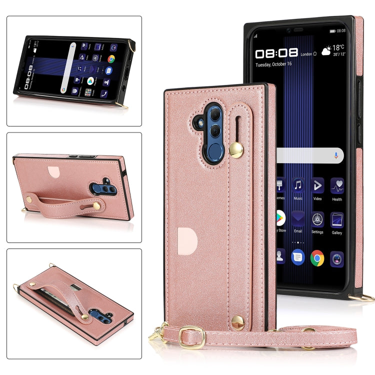 Wrist Strap PU+TPU Shockproof Protective Case with Crossbody Lanyard & Holder & Card Slot, For Huawei Mate 20, For Huawei Mate 20 Lite, For Huawei Mate 20 Pro, For Huawei Mate 30, For Huawei P30, For Huawei P30 Lite, For Huawei P30 Pro, For Huawei P40 ...