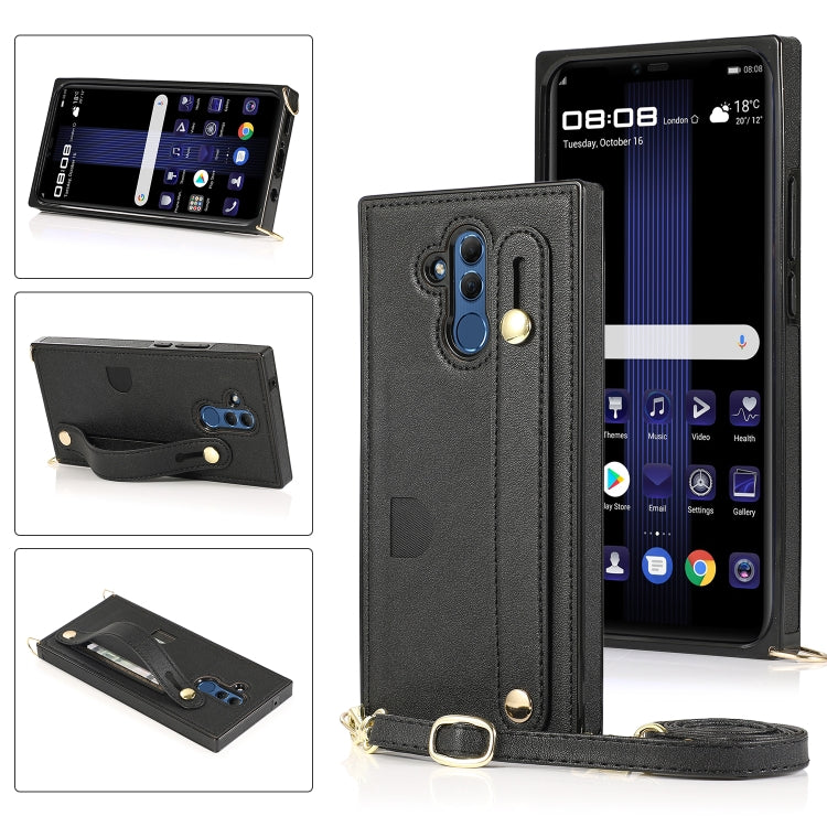 Wrist Strap PU+TPU Shockproof Protective Case with Crossbody Lanyard & Holder & Card Slot, For Huawei Mate 20, For Huawei Mate 20 Lite, For Huawei Mate 20 Pro, For Huawei Mate 30, For Huawei P30, For Huawei P30 Lite, For Huawei P30 Pro, For Huawei P40 ...