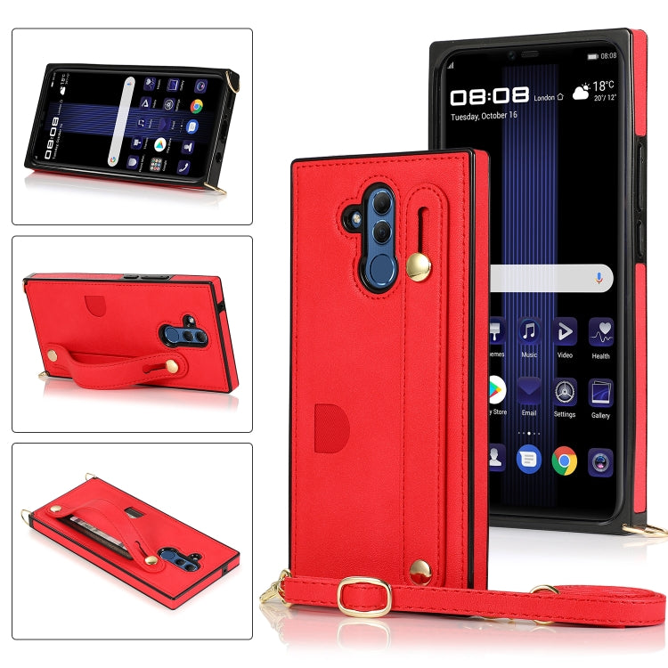 Wrist Strap PU+TPU Shockproof Protective Case with Crossbody Lanyard & Holder & Card Slot, For Huawei Mate 20, For Huawei Mate 20 Lite, For Huawei Mate 20 Pro, For Huawei Mate 30, For Huawei P30, For Huawei P30 Lite, For Huawei P30 Pro, For Huawei P40 ...