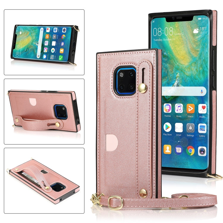 Wrist Strap PU+TPU Shockproof Protective Case with Crossbody Lanyard & Holder & Card Slot, For Huawei Mate 20, For Huawei Mate 20 Lite, For Huawei Mate 20 Pro, For Huawei Mate 30, For Huawei P30, For Huawei P30 Lite, For Huawei P30 Pro, For Huawei P40 ...