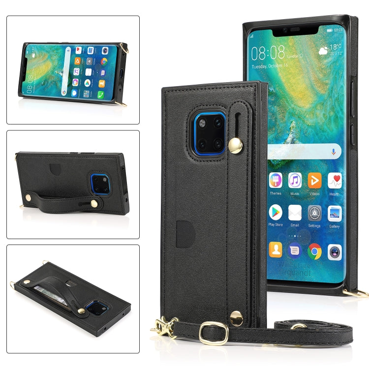 Wrist Strap PU+TPU Shockproof Protective Case with Crossbody Lanyard & Holder & Card Slot, For Huawei Mate 20, For Huawei Mate 20 Lite, For Huawei Mate 20 Pro, For Huawei Mate 30, For Huawei P30, For Huawei P30 Lite, For Huawei P30 Pro, For Huawei P40 ...