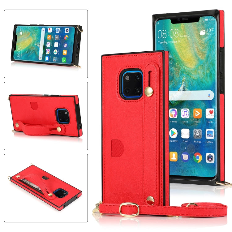 Wrist Strap PU+TPU Shockproof Protective Case with Crossbody Lanyard & Holder & Card Slot, For Huawei Mate 20, For Huawei Mate 20 Lite, For Huawei Mate 20 Pro, For Huawei Mate 30, For Huawei P30, For Huawei P30 Lite, For Huawei P30 Pro, For Huawei P40 ...