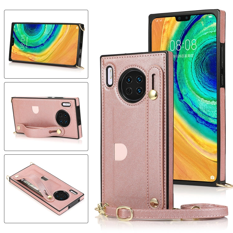 Wrist Strap PU+TPU Shockproof Protective Case with Crossbody Lanyard & Holder & Card Slot, For Huawei Mate 20, For Huawei Mate 20 Lite, For Huawei Mate 20 Pro, For Huawei Mate 30, For Huawei P30, For Huawei P30 Lite, For Huawei P30 Pro, For Huawei P40 ...