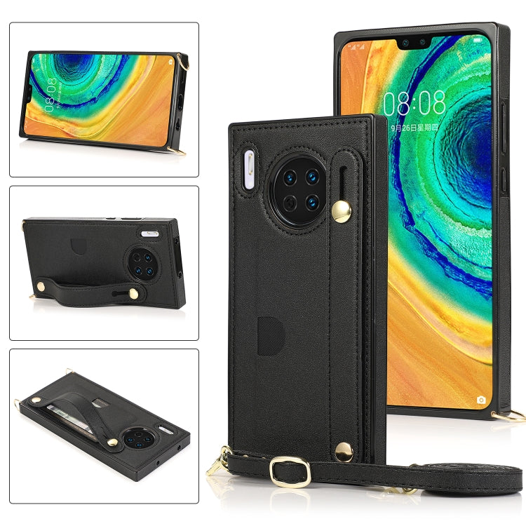 Wrist Strap PU+TPU Shockproof Protective Case with Crossbody Lanyard & Holder & Card Slot, For Huawei Mate 20, For Huawei Mate 20 Lite, For Huawei Mate 20 Pro, For Huawei Mate 30, For Huawei P30, For Huawei P30 Lite, For Huawei P30 Pro, For Huawei P40 ...