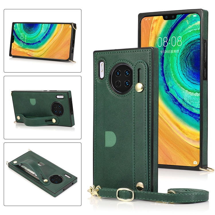 Wrist Strap PU+TPU Shockproof Protective Case with Crossbody Lanyard & Holder & Card Slot, For Huawei Mate 20, For Huawei Mate 20 Lite, For Huawei Mate 20 Pro, For Huawei Mate 30, For Huawei P30, For Huawei P30 Lite, For Huawei P30 Pro, For Huawei P40 ...