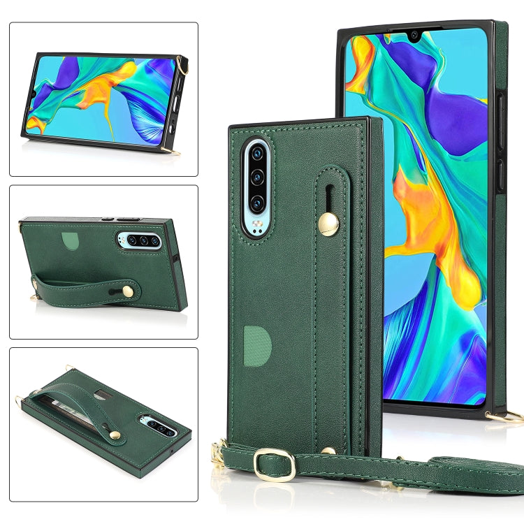Wrist Strap PU+TPU Shockproof Protective Case with Crossbody Lanyard & Holder & Card Slot, For Huawei Mate 20, For Huawei Mate 20 Lite, For Huawei Mate 20 Pro, For Huawei Mate 30, For Huawei P30, For Huawei P30 Lite, For Huawei P30 Pro, For Huawei P40 ...
