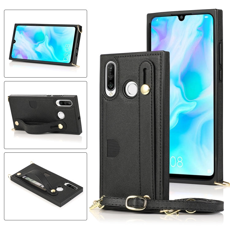 Wrist Strap PU+TPU Shockproof Protective Case with Crossbody Lanyard & Holder & Card Slot, For Huawei Mate 20, For Huawei Mate 20 Lite, For Huawei Mate 20 Pro, For Huawei Mate 30, For Huawei P30, For Huawei P30 Lite, For Huawei P30 Pro, For Huawei P40 ...