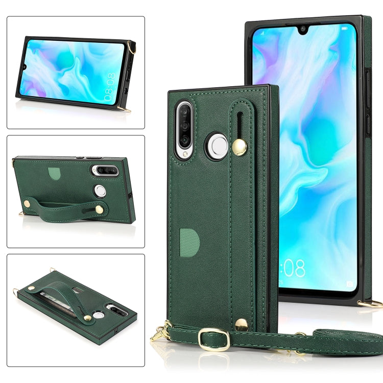 Wrist Strap PU+TPU Shockproof Protective Case with Crossbody Lanyard & Holder & Card Slot, For Huawei Mate 20, For Huawei Mate 20 Lite, For Huawei Mate 20 Pro, For Huawei Mate 30, For Huawei P30, For Huawei P30 Lite, For Huawei P30 Pro, For Huawei P40 ...