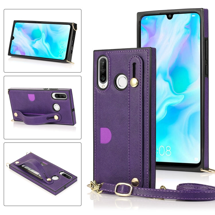 Wrist Strap PU+TPU Shockproof Protective Case with Crossbody Lanyard & Holder & Card Slot, For Huawei Mate 20, For Huawei Mate 20 Lite, For Huawei Mate 20 Pro, For Huawei Mate 30, For Huawei P30, For Huawei P30 Lite, For Huawei P30 Pro, For Huawei P40 ...