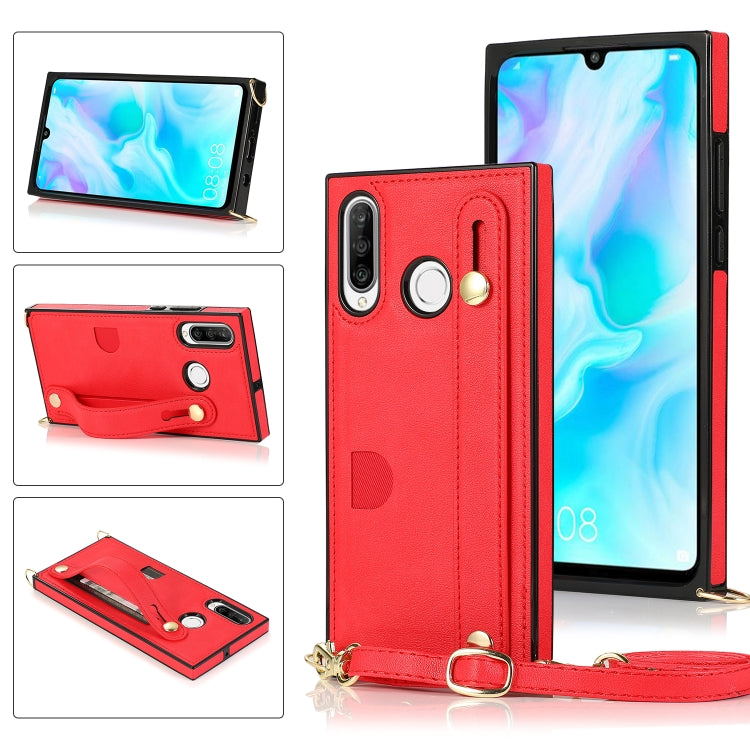 Wrist Strap PU+TPU Shockproof Protective Case with Crossbody Lanyard & Holder & Card Slot, For Huawei Mate 20, For Huawei Mate 20 Lite, For Huawei Mate 20 Pro, For Huawei Mate 30, For Huawei P30, For Huawei P30 Lite, For Huawei P30 Pro, For Huawei P40 ...